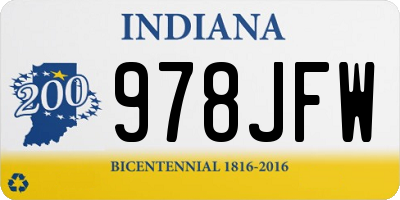 IN license plate 978JFW