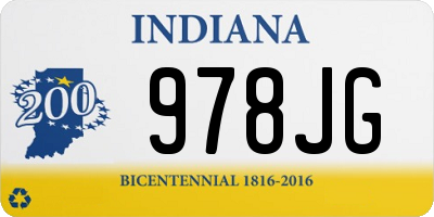 IN license plate 978JG