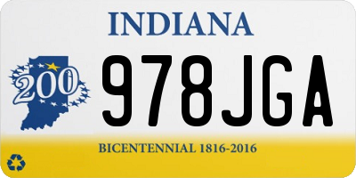 IN license plate 978JGA