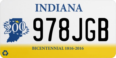 IN license plate 978JGB