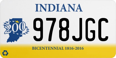 IN license plate 978JGC