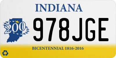 IN license plate 978JGE