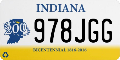 IN license plate 978JGG