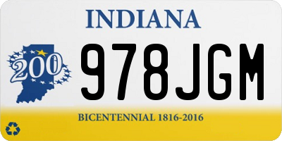 IN license plate 978JGM