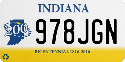 IN license plate 978JGN