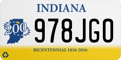 IN license plate 978JGO