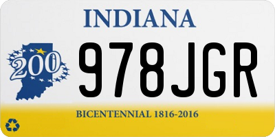 IN license plate 978JGR