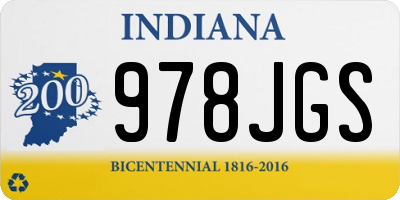 IN license plate 978JGS