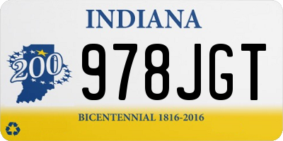 IN license plate 978JGT