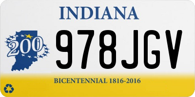 IN license plate 978JGV