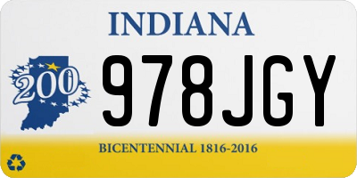 IN license plate 978JGY