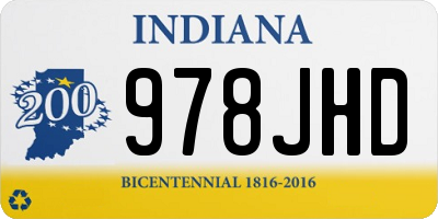 IN license plate 978JHD