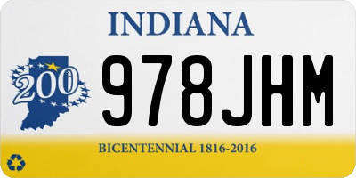 IN license plate 978JHM