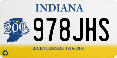 IN license plate 978JHS