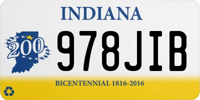 IN license plate 978JIB