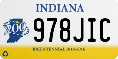 IN license plate 978JIC