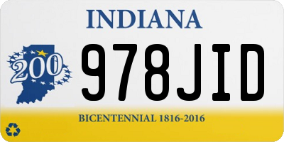 IN license plate 978JID