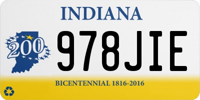 IN license plate 978JIE