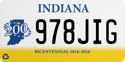 IN license plate 978JIG
