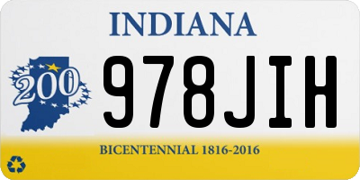 IN license plate 978JIH