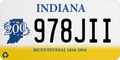 IN license plate 978JII