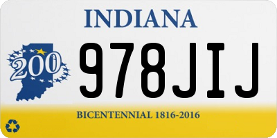 IN license plate 978JIJ