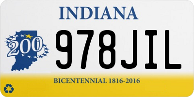 IN license plate 978JIL