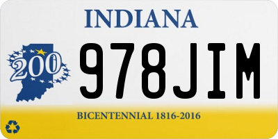 IN license plate 978JIM