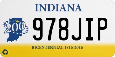IN license plate 978JIP