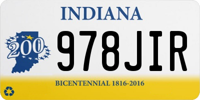 IN license plate 978JIR