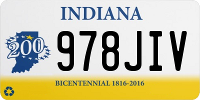 IN license plate 978JIV