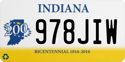 IN license plate 978JIW