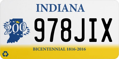 IN license plate 978JIX