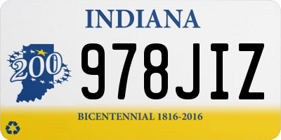 IN license plate 978JIZ