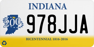 IN license plate 978JJA