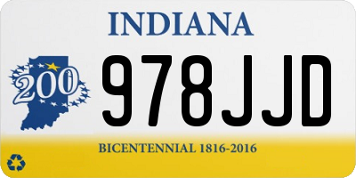IN license plate 978JJD