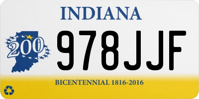 IN license plate 978JJF