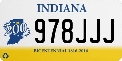 IN license plate 978JJJ
