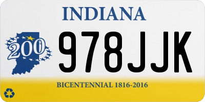 IN license plate 978JJK