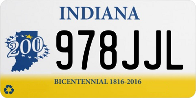 IN license plate 978JJL