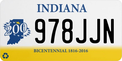 IN license plate 978JJN