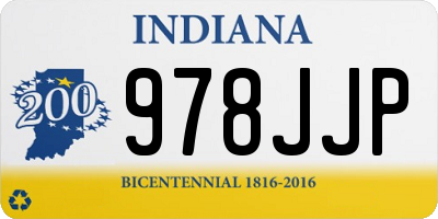 IN license plate 978JJP