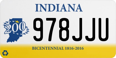 IN license plate 978JJU