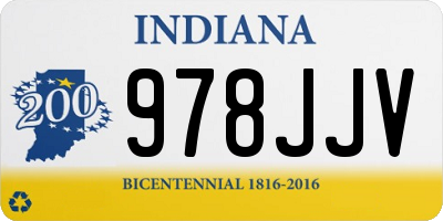 IN license plate 978JJV