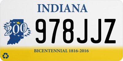 IN license plate 978JJZ