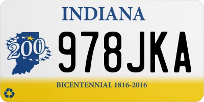 IN license plate 978JKA