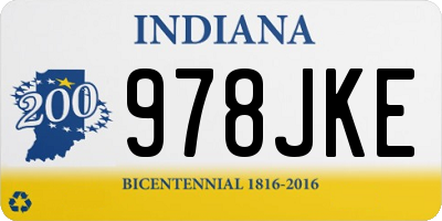 IN license plate 978JKE