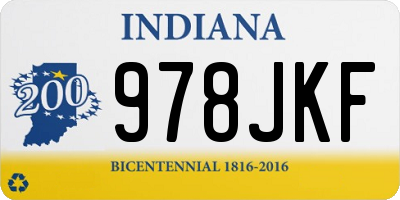 IN license plate 978JKF