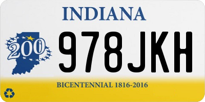 IN license plate 978JKH