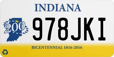 IN license plate 978JKI